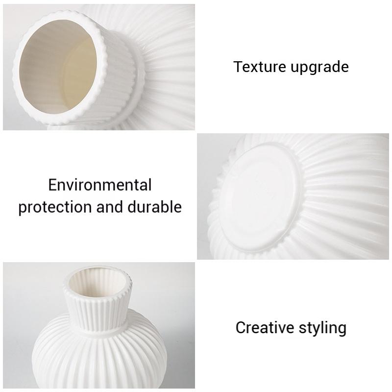 Plastic Flower Vase for Flowers Desk Accessorie Interior Accessories Table Decoration and Accessories Room Decoration