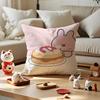 Asamimichaan Asleep Cute Asamimi Cushion Cover Silky Short Plush With Invisible Zipper Dustproof Sofa Pillow Case For Home Decor
