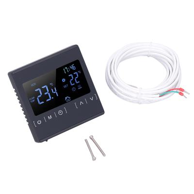 Touch Screen Thermostat Dual Temperature Control 16A Electric Floor Heating Thermoregulator