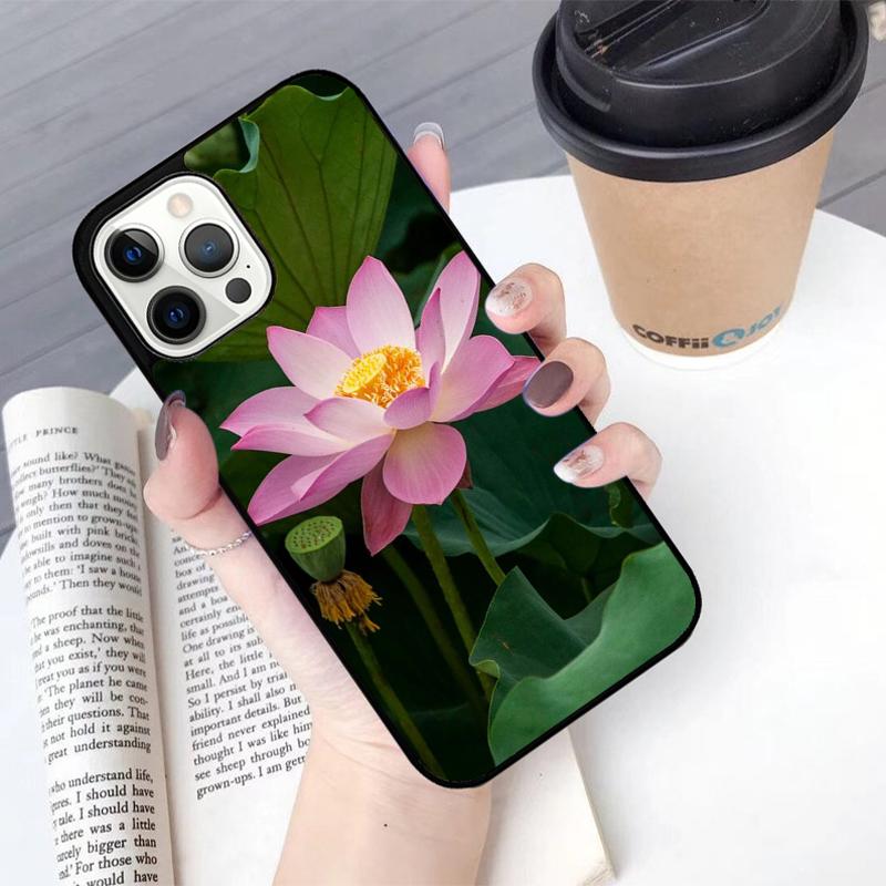 Flower Lotus Mobile Phone Cases Cover For iPhone 17 Air 16 15 14 12 13 11 Pro MAX apple Plus Coque
