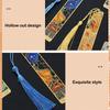 Retro Floral Painting Metal Bookmark Hollow Bronzing Bookmark With Tassel For Book Club Reader Writers Book Lovers Students