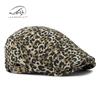 Fashion personality leopard print beret female British retro forward hat casual painter hat anti-cap tide