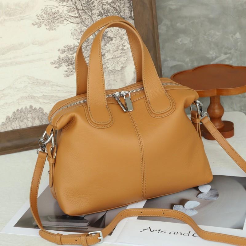 New Style Natural Top-layer Cowhide Pillow Bag Women's Portable Crossbody Commuting All-matching High-end Retro Shoulder