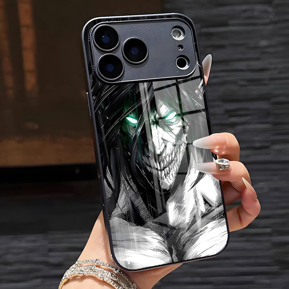 Attack On Titan Phone Case For IPhone 17 Pro Max 16 15 14 Pro Max 13 11 X Xs Xr 8 7Plus Glass Cover