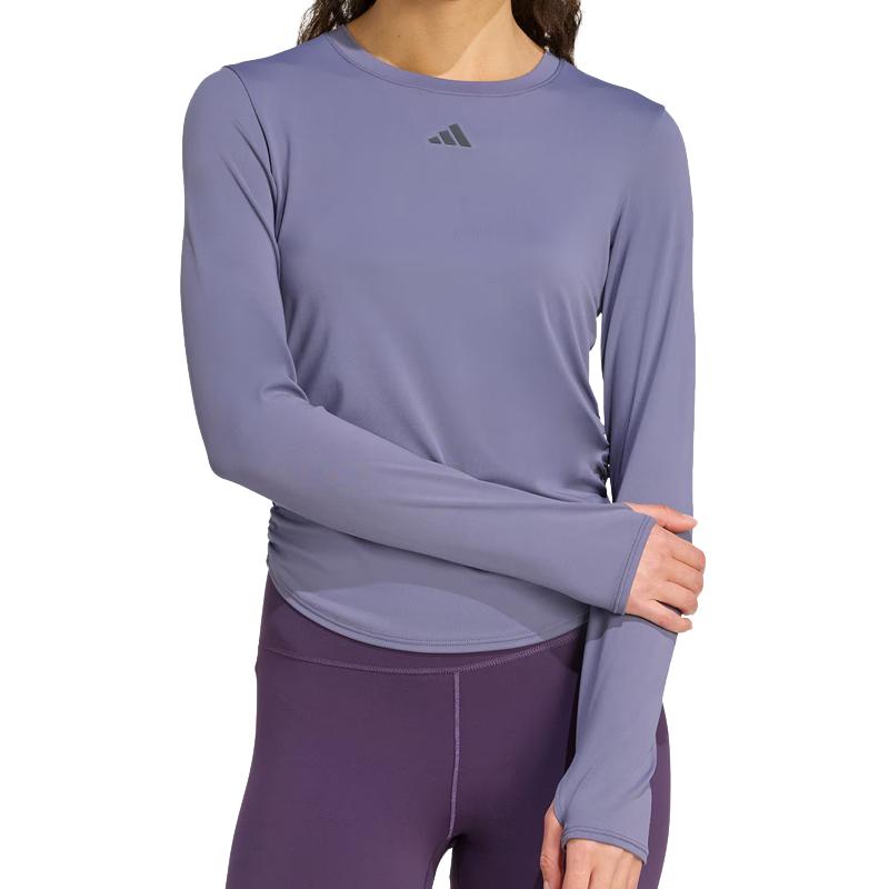 

Adidas Все для меня Спортивная повседневная футболка с круглым вырезом и длинным рукавом Женские топы KC2449 S