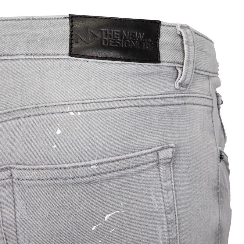 Light Gray Jeans with Paint Stains for Women THE NEW DESIGNERS
