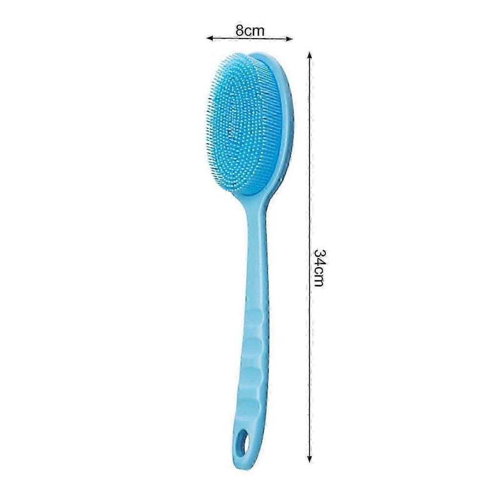 Silicone Body Scrubber Exfoliator with Handle Gentle Back Bath Brush Deep Cleansing Bath Brush Promote Blood Circulation Shower Loofah for Shower