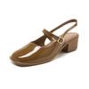 High Heels 2026 Spring and Summer Sandals Women's Coarse Single Shoes Square Toe High Heels