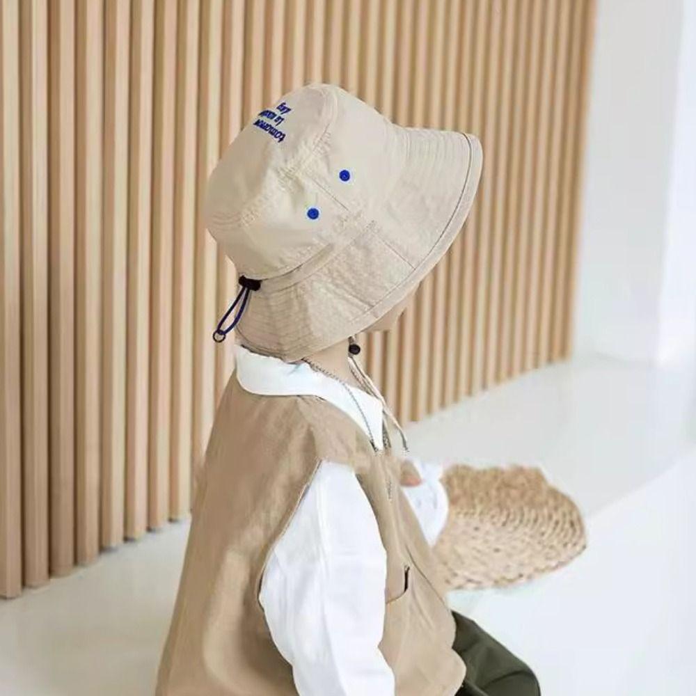 Mesh Breathable  Bucket Hat Korean Style Children's Fisherman Hat Breathable Summer Kid Sunhat  Boy