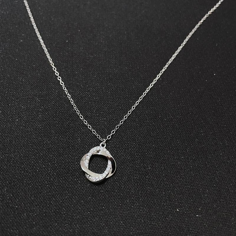 

Ожерелье-гирлянда из стерлингового серебра S925 для женщин, нишевый дизайн, легкая роскошная универсальная инкрустированная бриллиантами цепочка для ключицы 925