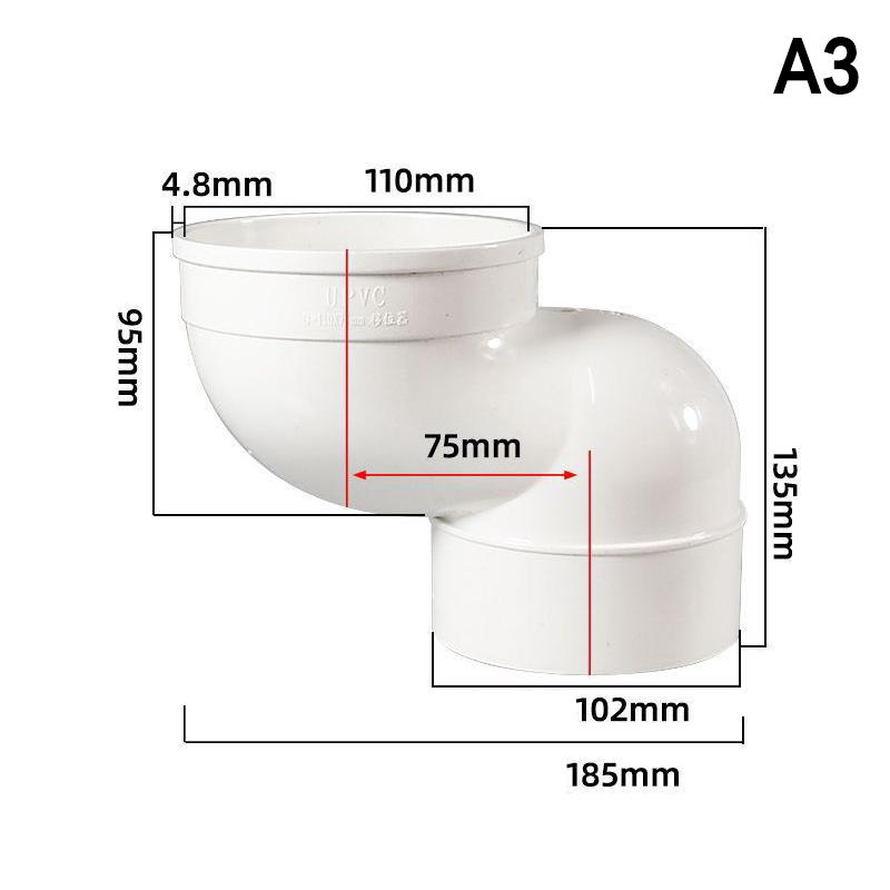 110MM Offset WC Connection Nozzle Toilet Adapter Pipe for Effortless Assembly Setup