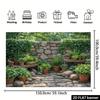 2D Stone Wall Courtyard Photography Background for Outdoor Decor