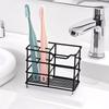 Bathroom Toothbrush Holder Stainless Steel Black Sliver Tooth Brush Holder Toothpaste Holder Stand Bathroom Organizer Accessory