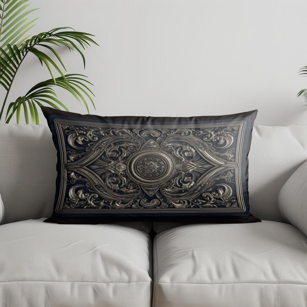 Woondecoratie Gotisch Sierlijk Patroon Kussensloop Geschikt Voor Bank Slaapkamer Auto Kussenhoes Kussen Rechthoekig Rugkussen 40x60cm