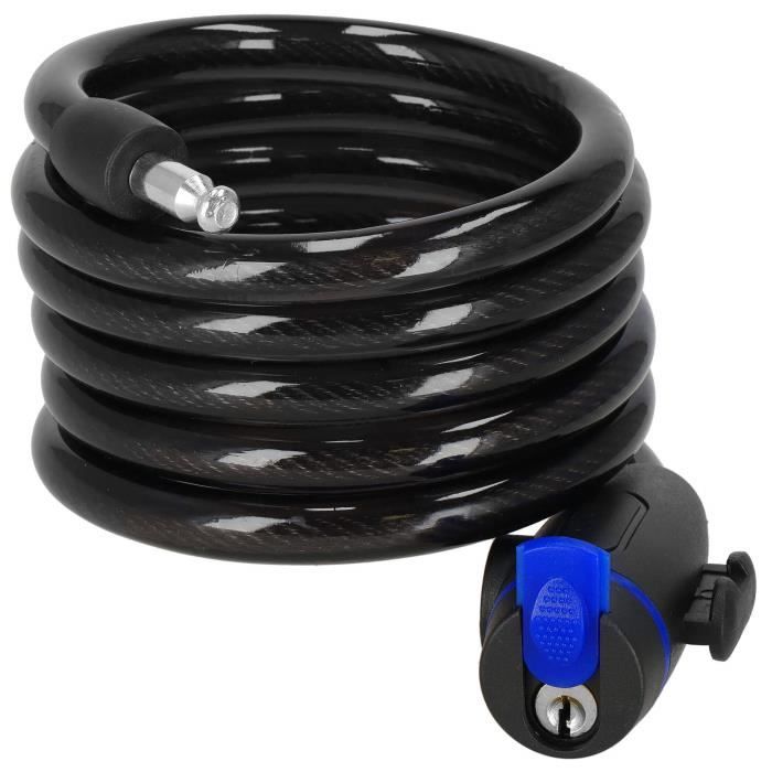 SPRINGOS Spiral Cable Lock for Bicycle - 180 Cm - 2 Keys