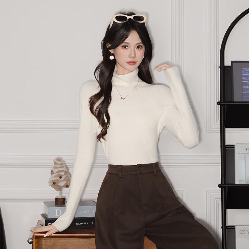 Sweter damski Tluoman z dzianiny z długim rękawem