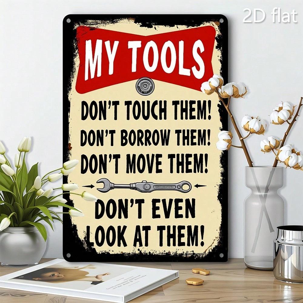 Vintage Metal Wall Sign, Retro Flat Poster for Room Decor