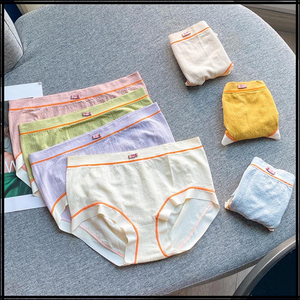 White Fang Soft Daily Pop Waffle TT543 Women's Panties, Cream,