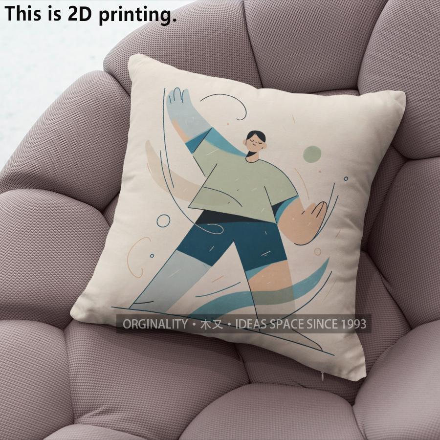 Original Prints Modern Dancing Character Throw Pillow Covers Pattern Cushion Cover Suitable for Sofa Bedroom Car Pillow Cover