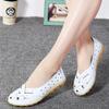 Plus Size 35-44 Women Flats Shoes Loafers Women Hollow-up Genuine Leather Shoes Female Casual Shoes for Mum Summer