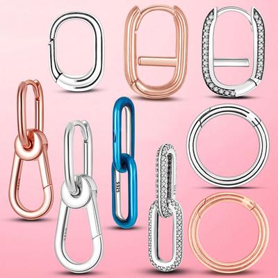 925 Silber Me Serie Das Auge Medaillon Anhänger Charms Passend für Armband Link Ohrring Styling Zwei-Ring-Verbindung