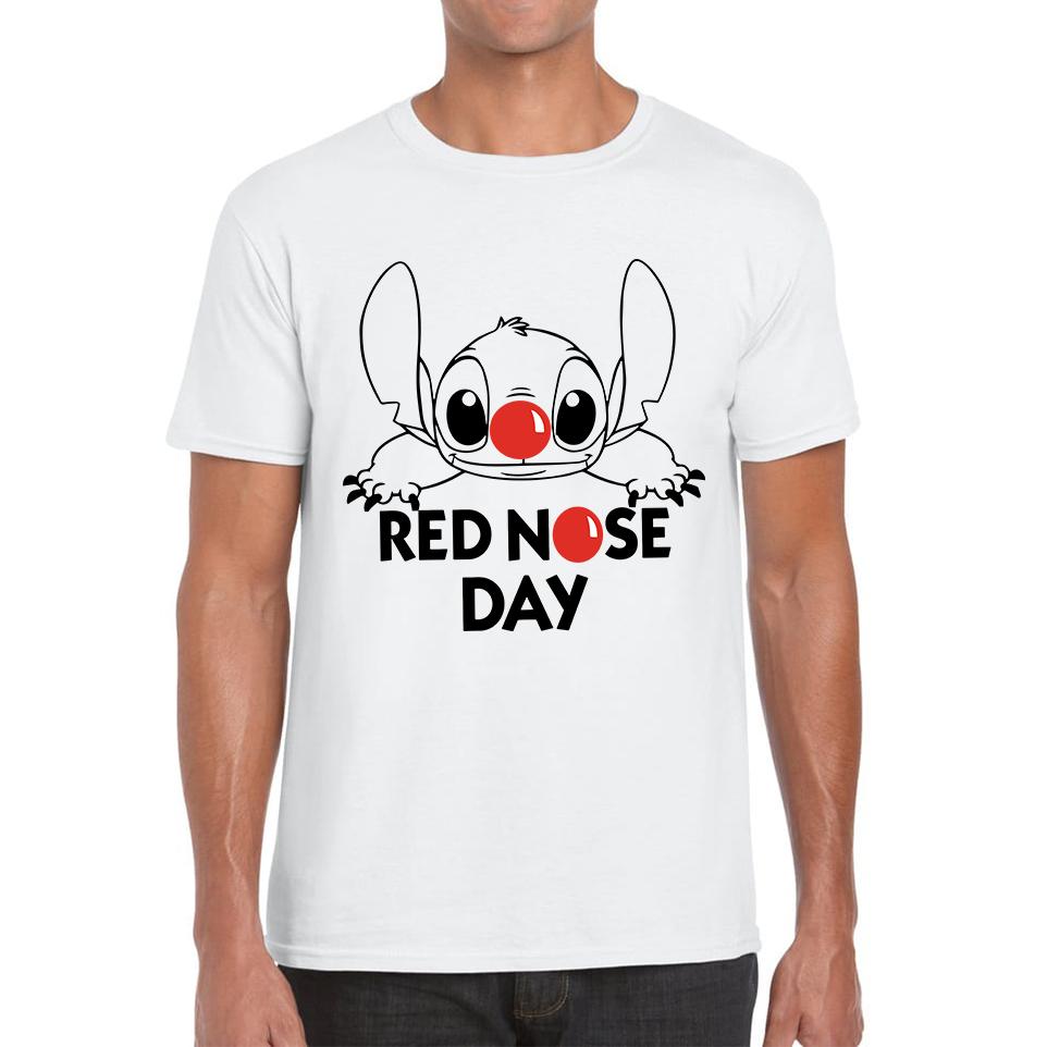 Red Nose Day Stitch Unisex Mens T Shirt Womens Tops Tees 3XL