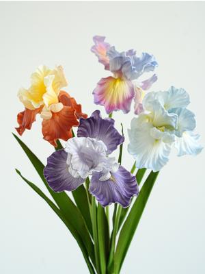 Lila Künstliche Iris Blume PU Eleganz für Heimdeko Wohnzimmer Hochzeitsfeier Lebensechte Iris Blumengestecke Frühling
