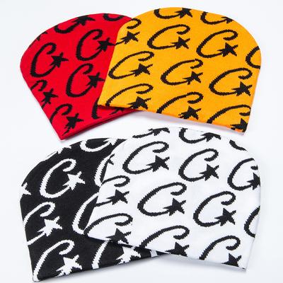 Modische Hip-Hop-Mütze für Damen, Jacquard-Strickmütze mit Wintersternmuster, warme Mütze für draußen, geeignet für Weihnachten