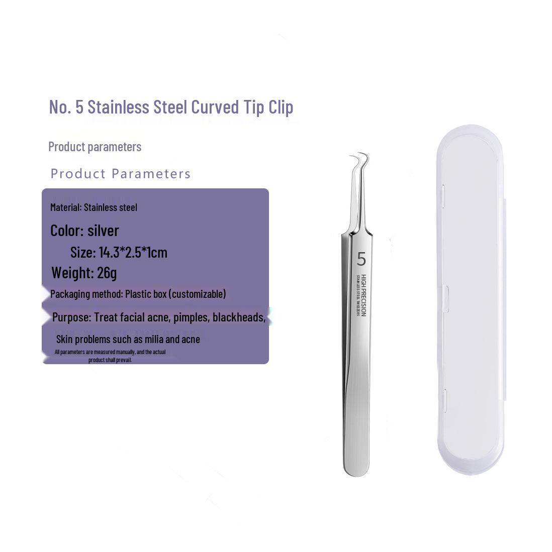 

Набор инструментов для удаления черных точек: Игла, пинцет и зажим для акне