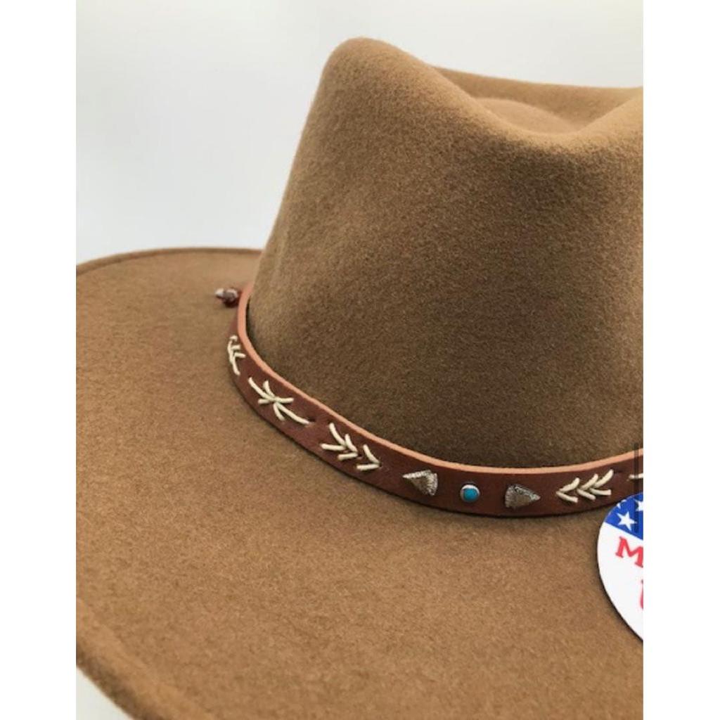 Used Brand new unused Stetson hat brown made in USA STETSON