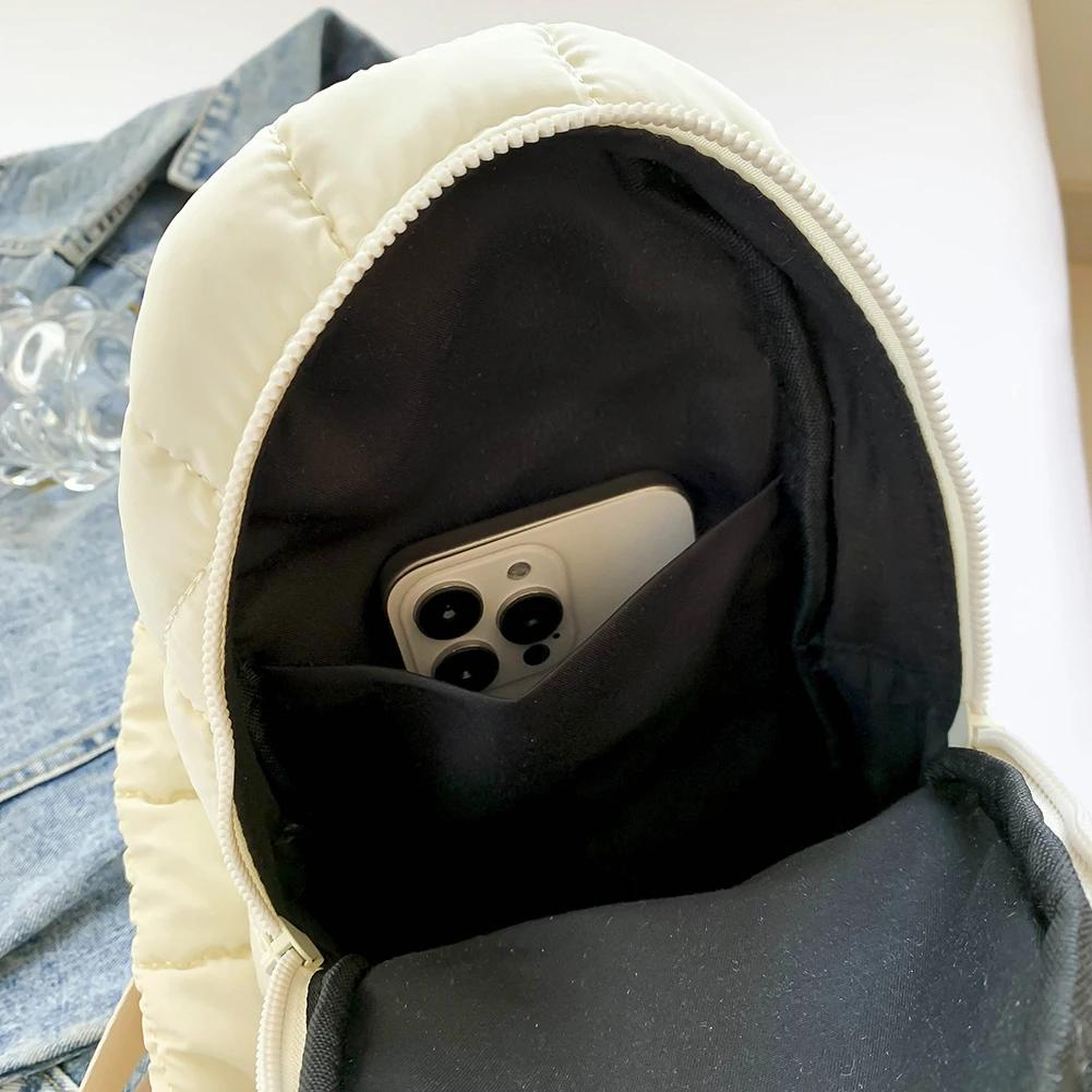 Women Quilted Chest Bag Cloud Waist Bag Adjustable Strap Puffer Crossbody Sling Bags Travel Fanny Pack Outdoor Travel Bags