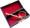 SUNRISE SOUND HOUSE Miniature Metal Flute, 5.5cm (with Ring)