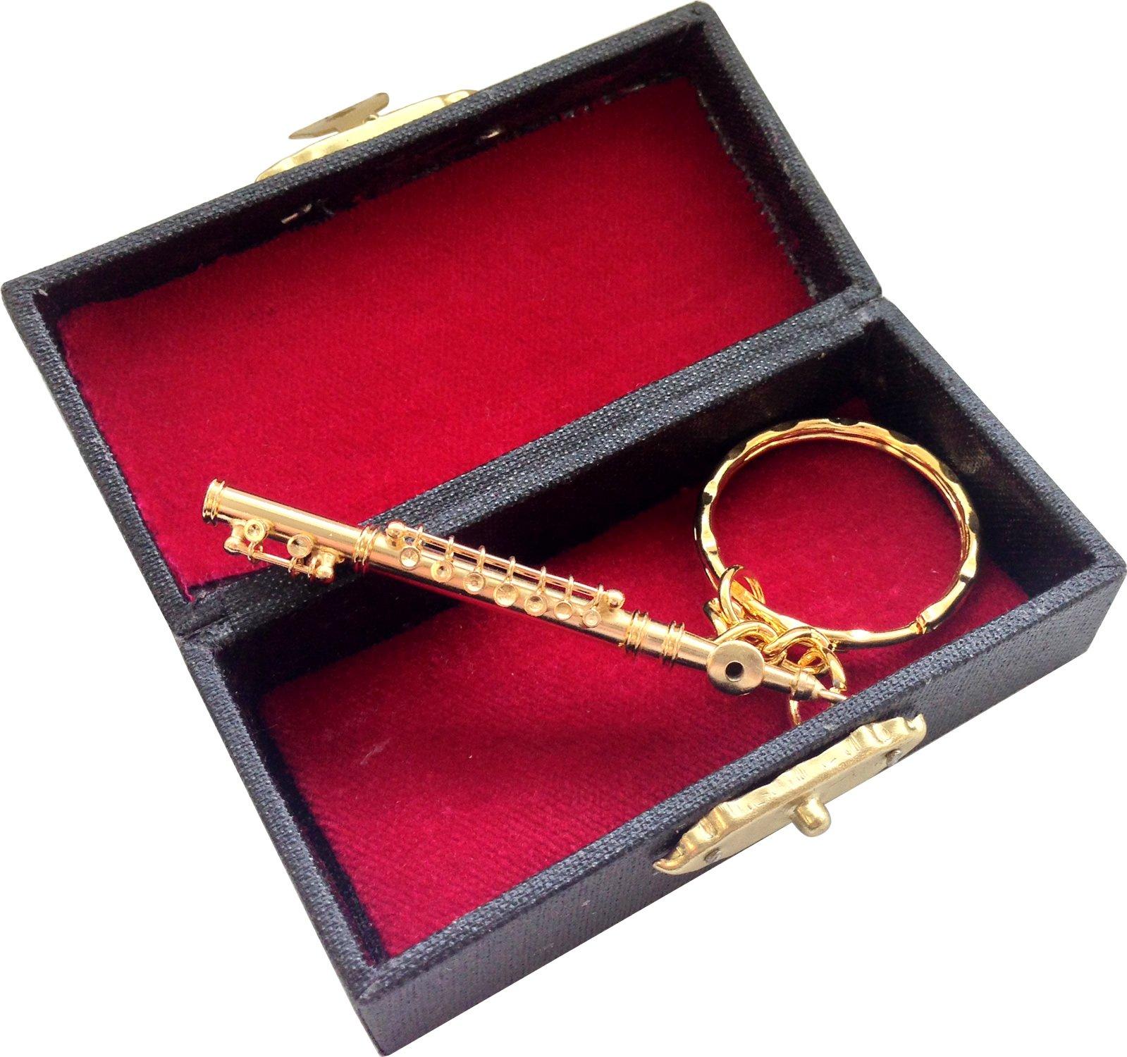SUNRISE SOUND HOUSE Miniature Metal Flute, 5.5cm (with ring)
