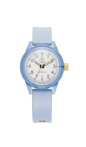 Citizen Q&Q Analog Smile Solar Watch, Matching Style, Waterproof, Urethane Strap, R03A-001VK, Baby Blue