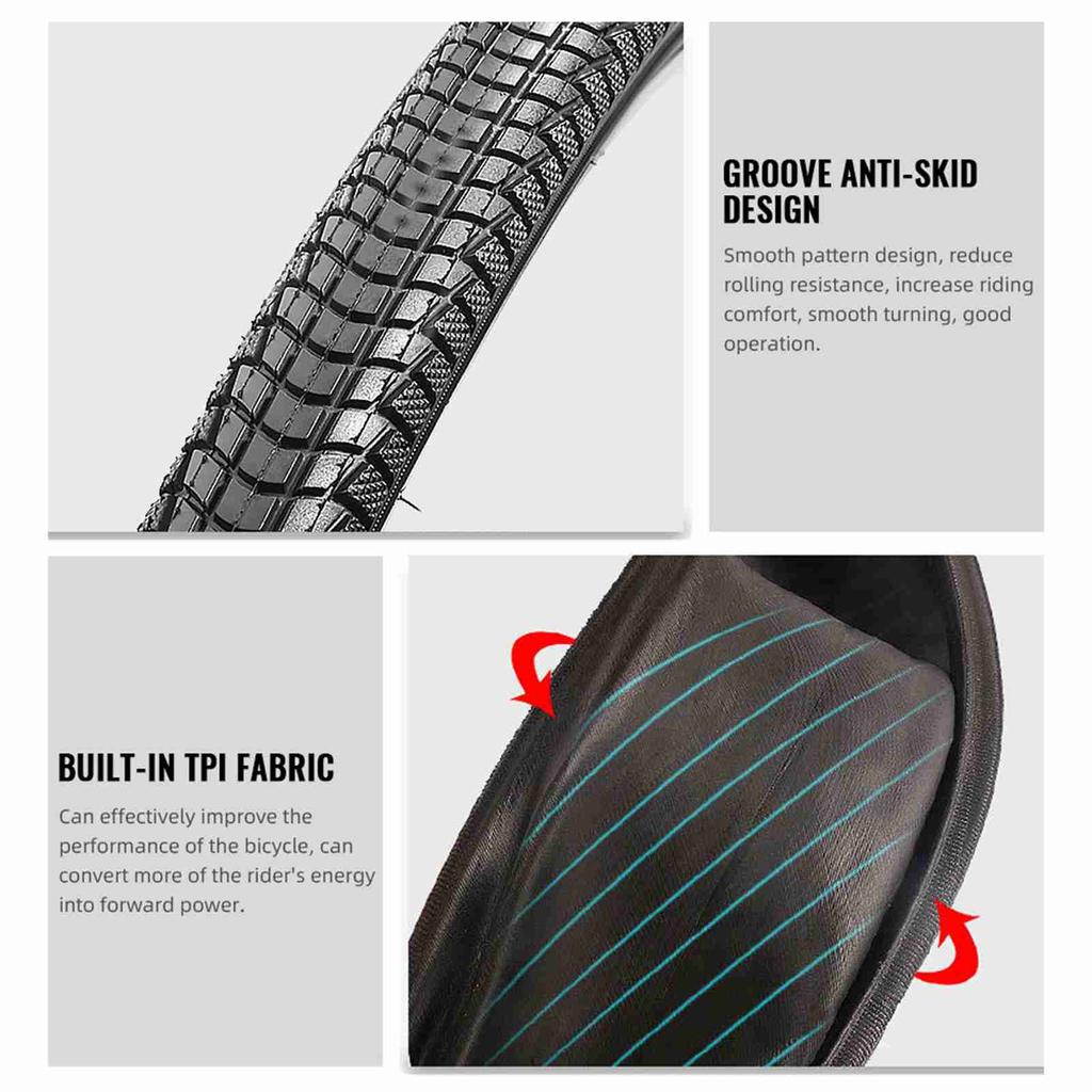 Conjunto de Pneus de Bicicleta para Bicicletas de Montanha 700C 26 Polegadas ou Bicicletas Urbanas Bicicletas de Estrada Pneus de Bicicleta de Borracha Mista