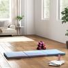 6FT Foldable Gymnastics Mat, Tri-Fold 2" Thick Crash Mat with Carry Strap Handles for Home Training, Sky Blue