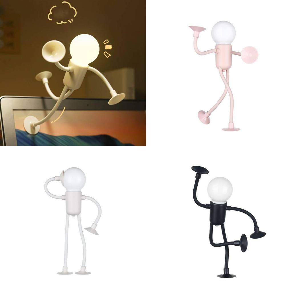 Adorable Cartoon Style Mini Night Light With Unique Vacuum Suction And Colorful Led For Bedroom Ambiance