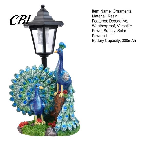 Muttertagsgeschenke für Gartenliebhaber Pfau Solarleuchte Außendekoration, Statue mit Laterne Harz Hofskulpturen Terrasse Rasen Weg Landschaft