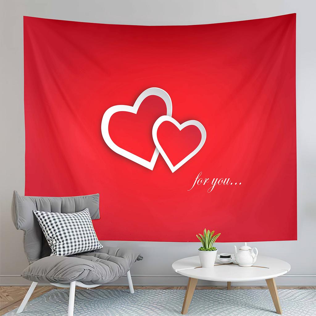 Love Heart Tapestry Romantic Lover Tapestry Creative Gift Tapestry Wall Hanging Decor Tapestries Bedroom Home Living Room Dorm