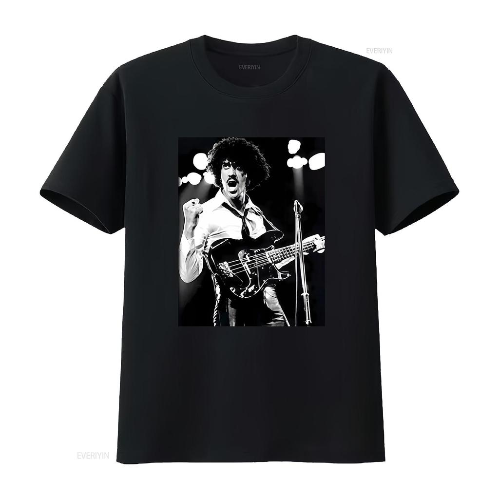 New Thin Lizzy Phil Lynott Singer Concert Style Cotton T Shirt for S 5XL UM195 vintage Washed Stretched streetwear Casual