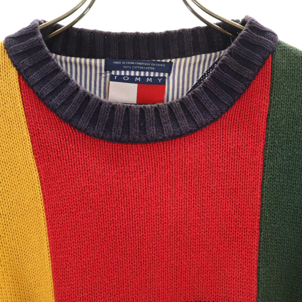 TOMMY HILFIGER 90s Old Flag Tag Long sleeve knit XL Multi sweater Men's Used