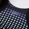 Speedo Women's Electric Matrix Black Label Hero 5.0 Shark Skin Double Shoulder Strap Racing One-Piece Swimsuit