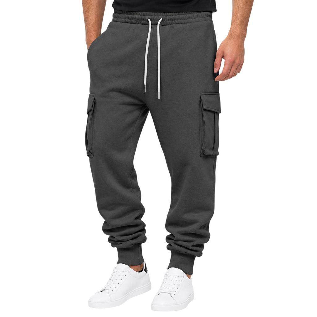 Men's Casual Loose Fit Cargo Pants with Multiple Pockets for Work and Travel