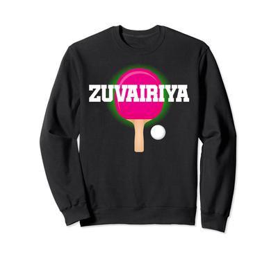 Zuvairiya Name Girl Table Tennis Ping Pong Game Racket Trainer