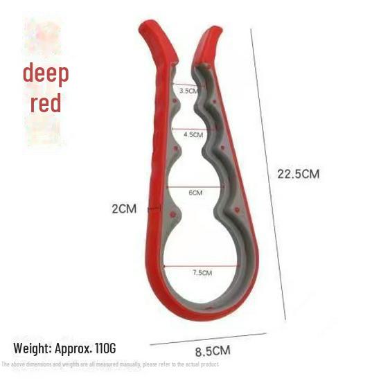 

Многофункциональный ручной инструмент 4-в-1 для укупорки и открывания бутылок глубокий/красный