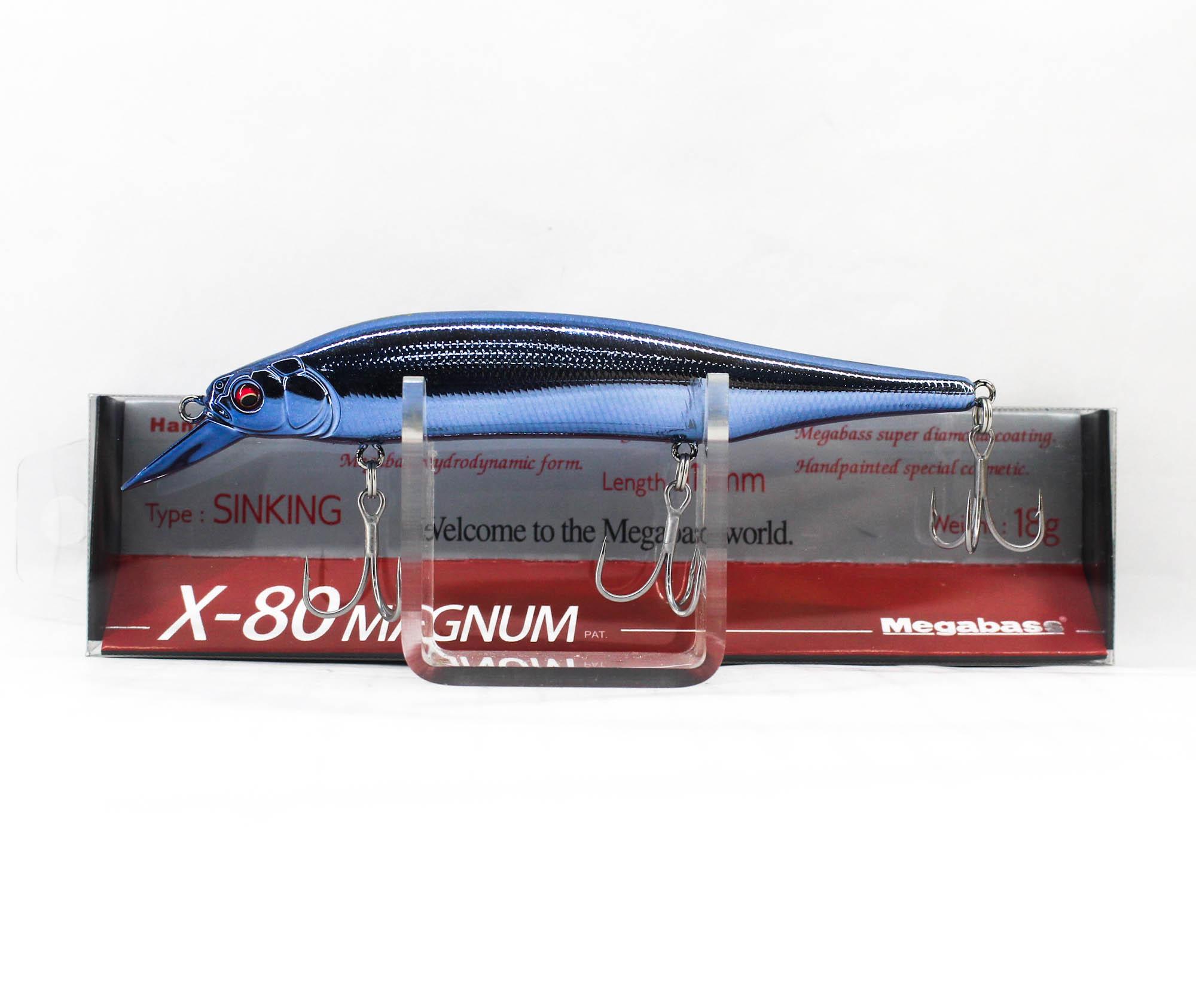 Megabass X-80 Magnum Sinking Lure Full Metal Deep Blue (5344)