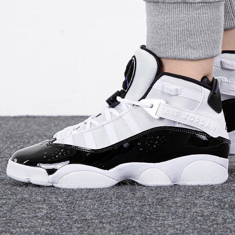 (GS) Air Jordan 6 Rings 'White Black' Kids' 323419-104