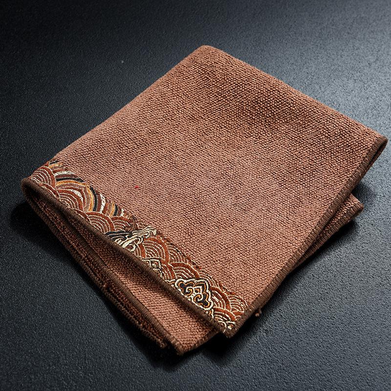 Chinese Style Tea Towel Cloth Thickened Absorbent Soft Table Cleaning Tea Cloth Towel Cloth Home Tea Ceremony Accessories New