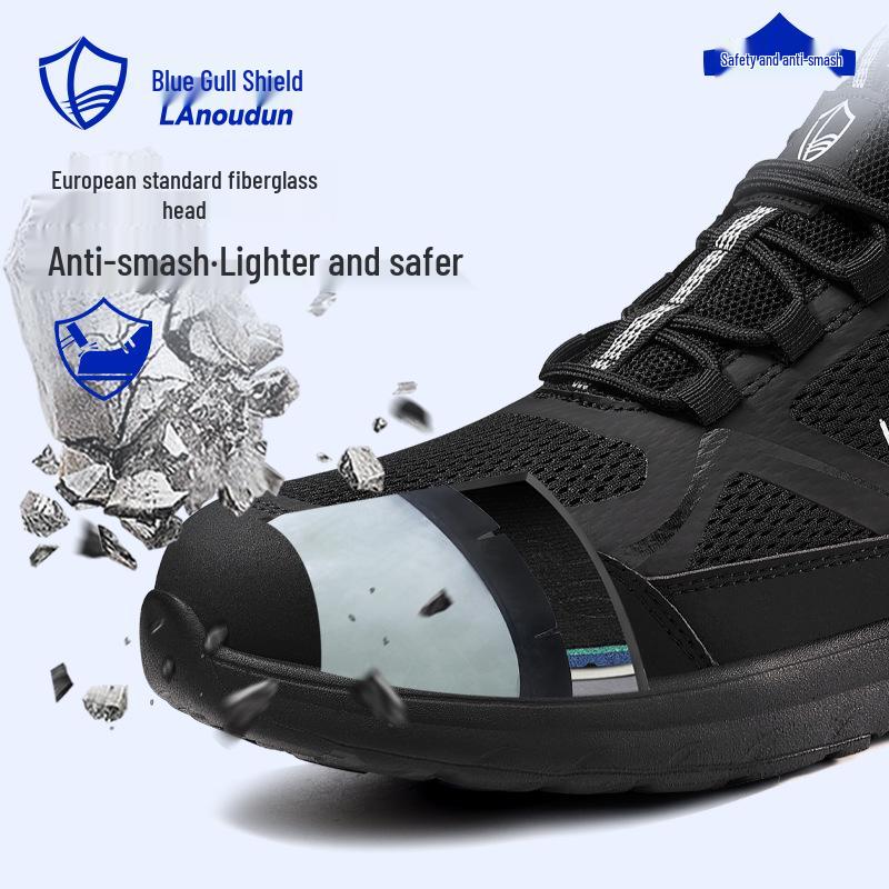 Blue Gull Shield Men's Fiberglass Toe Electrician Safety Shoes, Insulated & Anti-Puncture Work Shoes