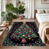 Kerstmis Bedrukt Vierkant Vloerkleed Zacht Antislip Vloerkleed Voor Slaapkamer Vakantiecadeau